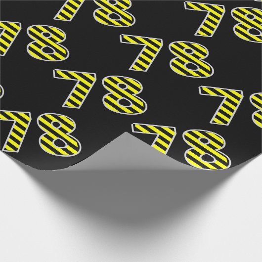 Dicke, schwarze und gelbe Streifen 78 Event-# (Geb Geschenkpapier (Ecke)