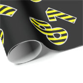 Dicke, schwarze und gelbe Streifen 81 Event-Nr. (G Geschenkpapier (Rolleneckpunkt)