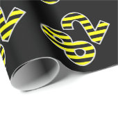 Dicke, schwarze und gelbe Streifen 82 Event-# (Geb Geschenkpapier (Rolleneckpunkt)