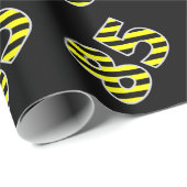 Dicke, schwarze und gelbe Streifen 85 Event-# (Geb Geschenkpapier (Rolleneckpunkt)