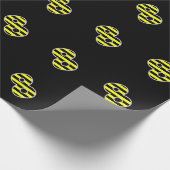 Dicke, schwarze und gelbe Streifen 8 Event-# (Gebu Geschenkpapier (Ecke)