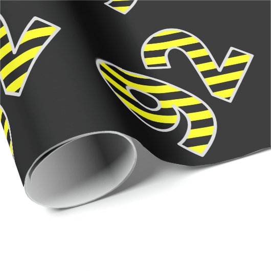 Dicke, schwarze und gelbe Streifen 92 Event-# (Geb Geschenkpapier (Rolleneckpunkt)