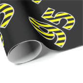 Dicke, schwarze und gelbe Streifen 95 Event-# (Geb Geschenkpapier (Rolleneckpunkt)