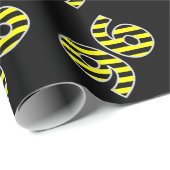 Dicke, schwarze und gelbe Streifen 96 Event-Nr. (G Geschenkpapier (Rolleneckpunkt)