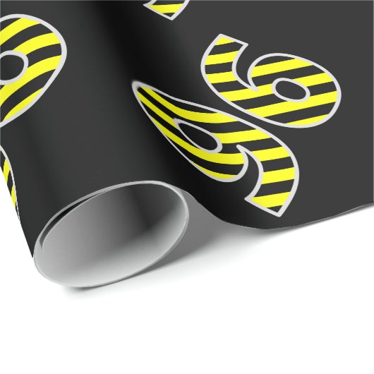 Dicke, schwarze und gelbe Streifen 96 Event-Nr. (G Geschenkpapier (Rolleneckpunkt)