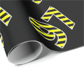 Dicke, schwarze und gelbe Streifen 97 Event-Nr. (G Geschenkpapier (Rolleneckpunkt)