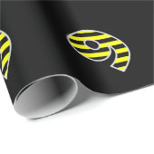 Dicke, schwarze und gelbe Streifen 9 Event-# (Gebu Geschenkpapier (Rolleneckpunkt)