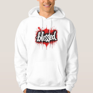 Dicke schwarze und rote "gesegnete" T - Shirt