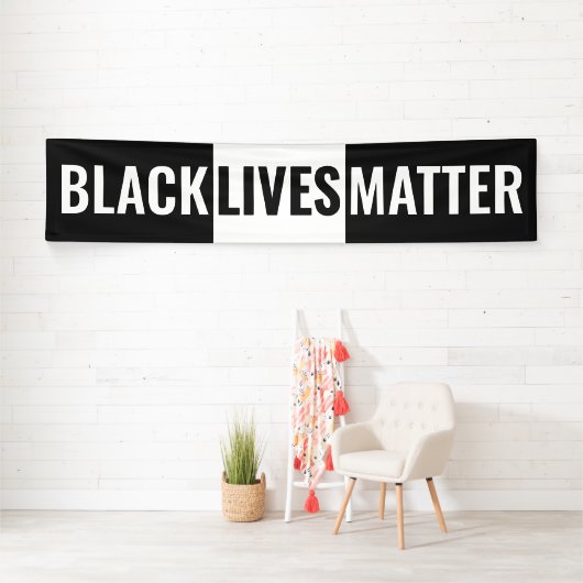 Dicke schwarze und weiße schwarze Lebensformen Banner (Insitu)