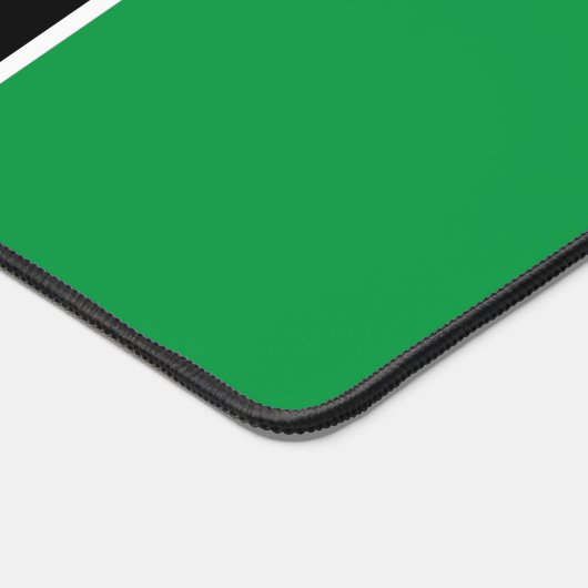 Dicke schwarze vertikale Streifen Kelly Green Hint Schreibtischunterlage (Ecke)