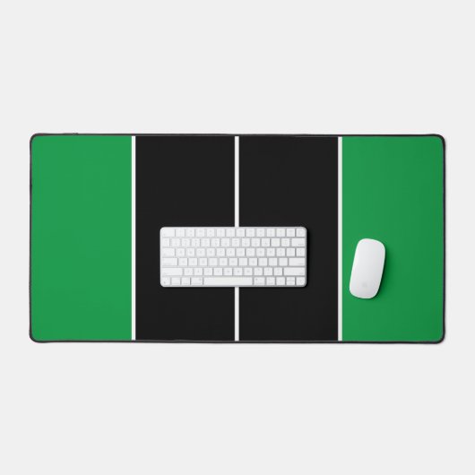 Dicke schwarze vertikale Streifen Kelly Green Hint Schreibtischunterlage (Tastatur & Maus)