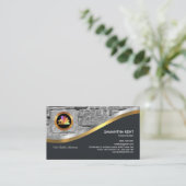 Dicke Silberziegelmauer-Bauunternehmer Visitenkarte (Stehend Vorderseite)