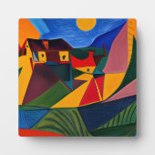 Dicke Sonnenuntergang Picasso Art Fotoplatte (Vorderseite)