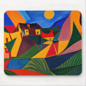 Dicke Sonnenuntergang Picasso Art Mousepad (Vorne)