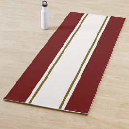 Dicke, sportive, weiße Olive Deep Red Racing Strip Yogamatte
