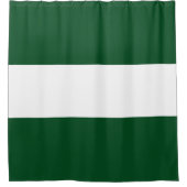 Dicke, sportliche Wide Deep Camp Grüne Streifen Duschvorhang (Vorderseite)