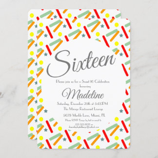 Dicke Sprinklen Eiscreme Party Süß 16 Quince Einladung
