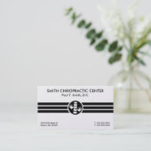 Dicke Streifen Chiropraktische Visitenkarten Visitenkarte (Stehend Vorderseite)