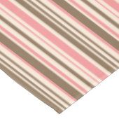 Dicke Streifen rosa Braunfärbung Tischdecke (Schrägansicht)