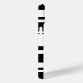 Dicke Streifenmuster mit schwarz und weiß Case-Mate iPhone Hülle (Rückseite / Rechts)