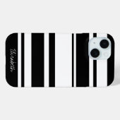 Dicke Streifenmuster mit schwarz und weiß Case-Mate iPhone Hülle (Rückseite (Horizontal))