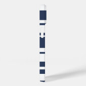 Dicke Streifenmuster - weiße und nautische Marine Case-Mate iPhone Hülle (Rückseite / Rechts)