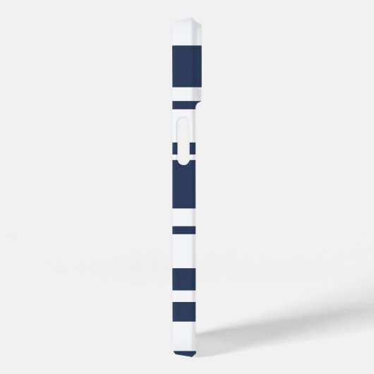 Dicke Streifenmuster - weiße und nautische Marine Case-Mate iPhone Hülle (Rückseite / Rechts)