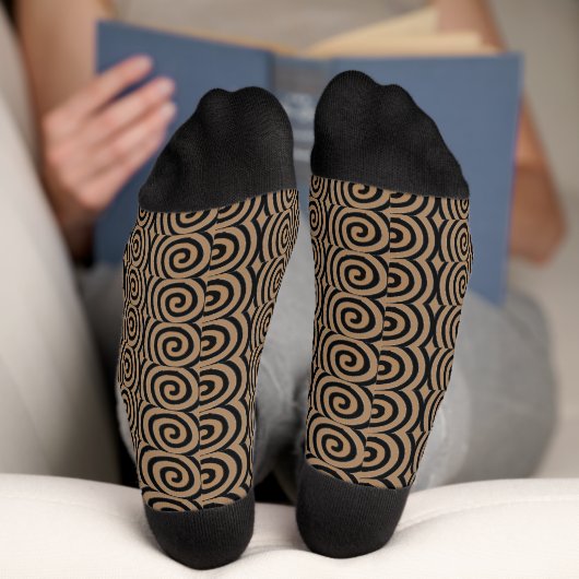 Dicke Swirls-Tan-Socken Socken (Unterseite)