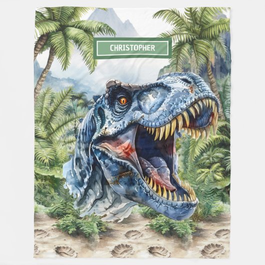 Dicke T-Rex Blanket Individuelle Name Personalisie Fleecedecke (Vorderseite)