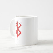 Dicke Tasse des roten Symbols - Minimalistisches G (Vorderseite Links)