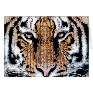 Dicke Tiger Portrait Graphic Press Style