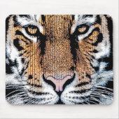 Dicke Tiger Portrait Graphic Press Style Mousepad (Vorne)