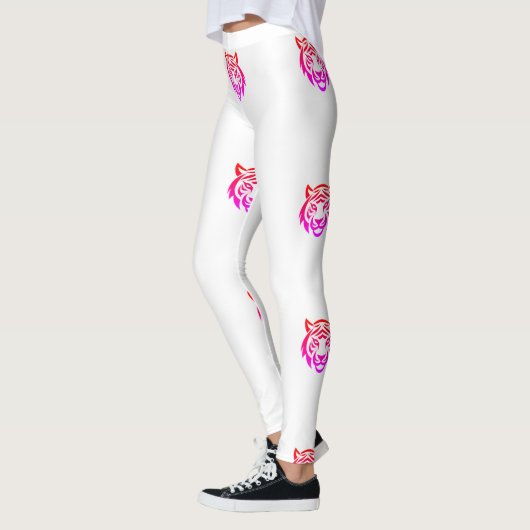 Dicke Tiger Soft Cool Stretchy Outfit Lässig Wear Leggings (Links)