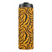 Dicke Tiger Streifen Muster in Orange und Schwarz Thermosbecher (Vorderseite)