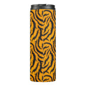 Dicke Tiger Streifen Muster in Orange und Schwarz Thermosbecher (Rückseite)