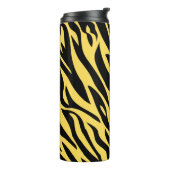 Dicke Tiger Strip Muster Travel Mug - Wildgelb Thermosbecher (Nach links gedreht)