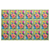 Dicke Tropenblüte des Hibiskus Stoff (Fat Quarter (45,7 x 55,9 cm))