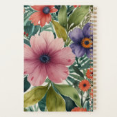 Dicke tropische botanische Monogramm Planer (Rückseite)