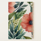 Dicke tropische botanische Monogramm Planer (Rückseite)