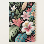 Dicke tropische botanische Muster Monogramm Planer (Rückseite)