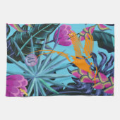 Dicke tropische Foliage Muster mit Hummingbird Geschirrtuch (Horizontal)