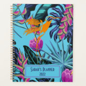 Dicke tropische Foliage Muster mit Hummingbird Planer (Vorderseite)