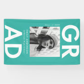 Dicke türkisfarbene Foto Abschluss Banner (Horizontal)