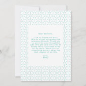 Dicke türkisfarbene Foto Abschluss Dankeskarte (Rückseite)