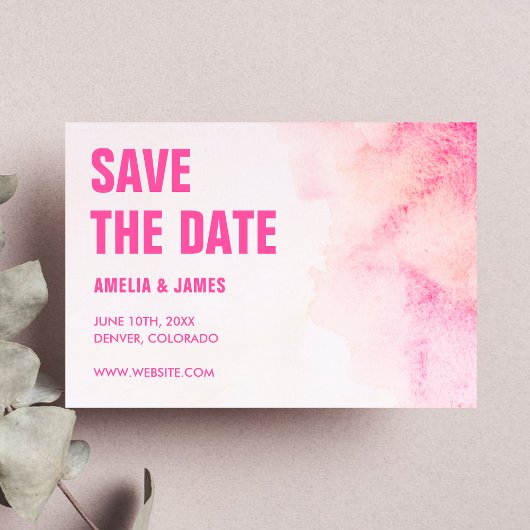 Dicke Typografie Blush Pink Ombre Dusty Rose Save The Date