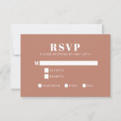 Dicke Typografie Blush und Terracotta Bat Mitzvah RSVP Karte (Vorderseite)