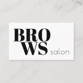 Dicke Typografie Brotsalon schwarz-weiß einfach Visitenkarte (Vorderseite)