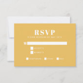 Dicke Typografie Gelb und Grau Moderne Bat Mitzvah RSVP Karte (Vorderseite)