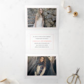 Dicke Typografie-Klasse des Kollagenrot des Fotos Dreifach Gefaltete Ankündigung (Innenseite)