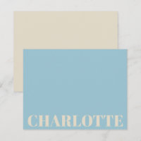 Dicke Typografie Personalisiert Name Light Blue Cr